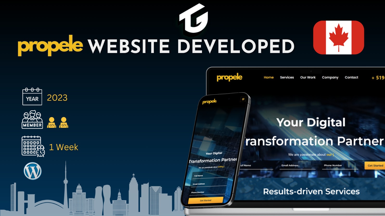 Propele Website Developed